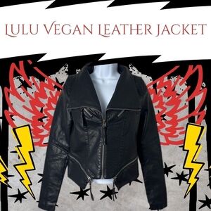 Lulu's Black Vegan Leather Jacket